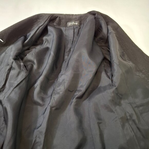 Womans Wool Blend Black Business Career Suit Tailored Blazer Jacket Sz 8 Office - Picture 13 of 16